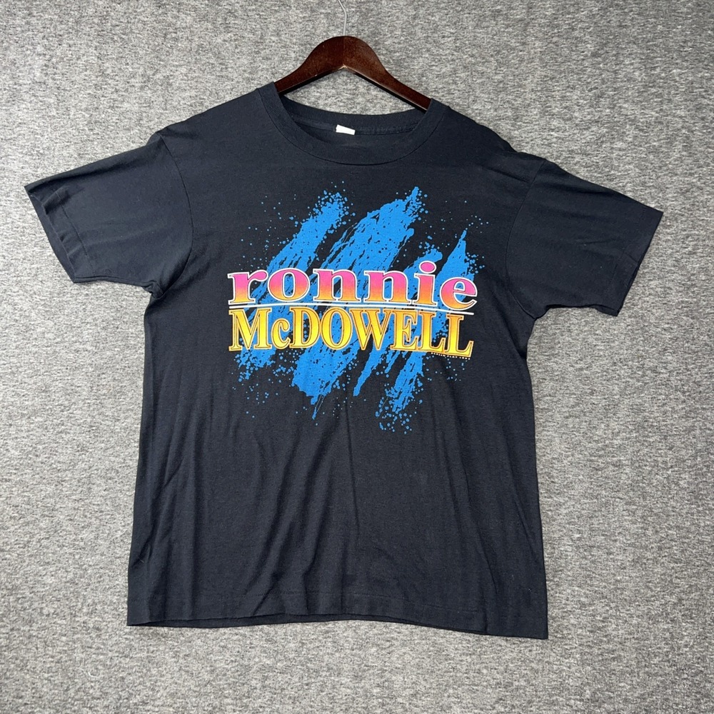 Vintage Screen Stars‎ 90s Ronnie Mcdowell Size Large USA Single Stitch Graphic T